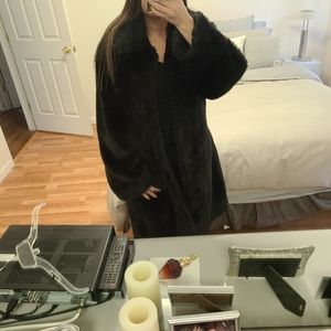 Liz Claiborne teddy bear faux fur coat